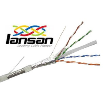 Câble ftp cat6 de haute qualité 4 paires 23AWG, liste UL, test de passe pass